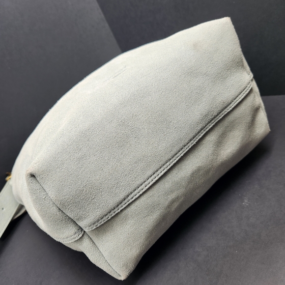 Margot bucket bag women's pastel blue suede Kaye tote shoulder hobo new $158 - Picture 9 of 13